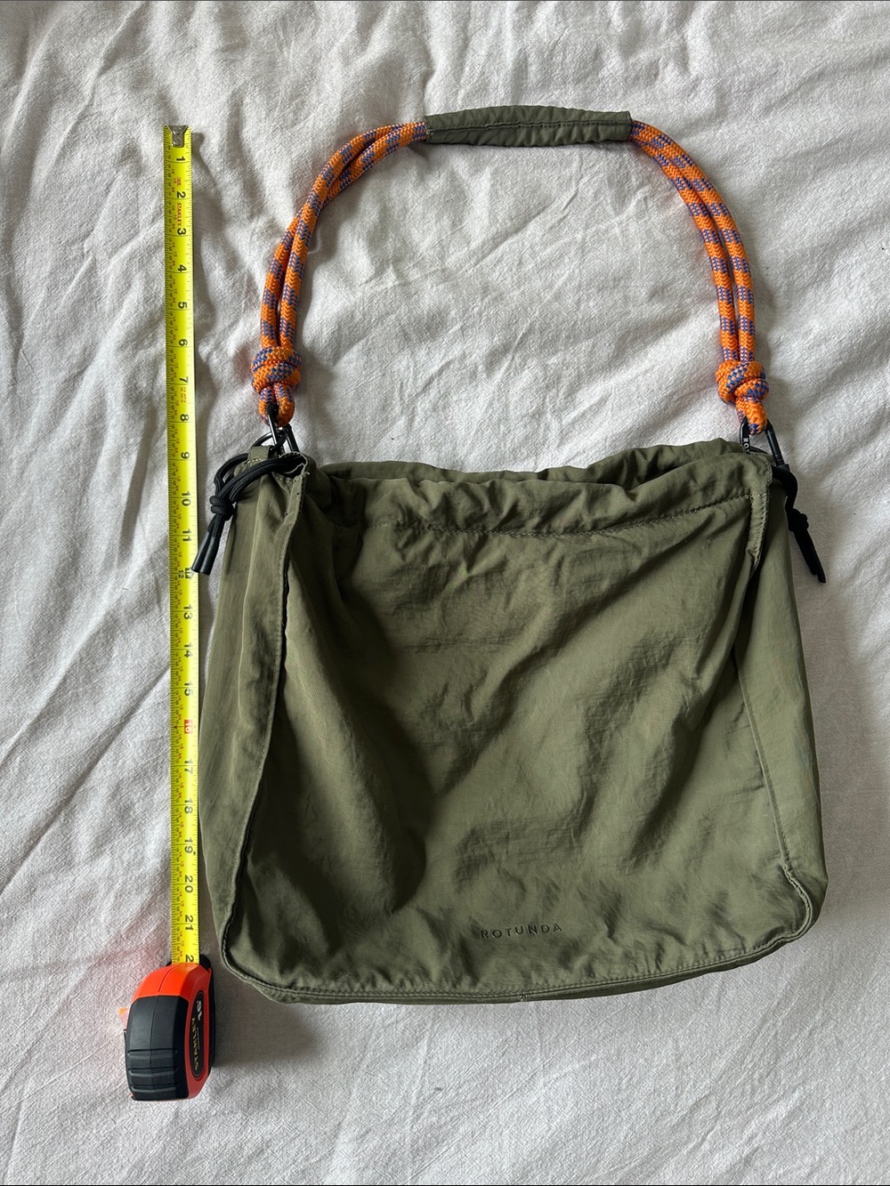 Rotunda Olive Green Sling Shoulder Bag - Picture 7 of 7